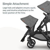 UPPAbaby Rumbleseat V3 Liam Oat MélangeCarbon Frame Chestnut Leather