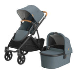 UPPAbaby Vista V3 Stroller Dillan - Stone Blue Carbon Frame Sand Leather