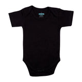 Babies Basic Short Sleeves Romper Bodysuit Pack of 3 - Black , Navy And Grey