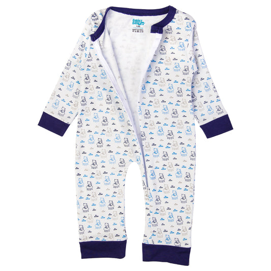 Babies Basic Long Sleeves Sleepsuit for Babies - Light Blue