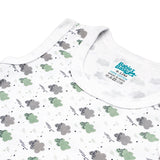 Babies Basic Clouds Printed Sleeveless Romper Bodysuit - Set of 3