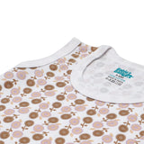 Babies Basic Flowers Printed Sleeveless Romper Bodysuit - Set of 3