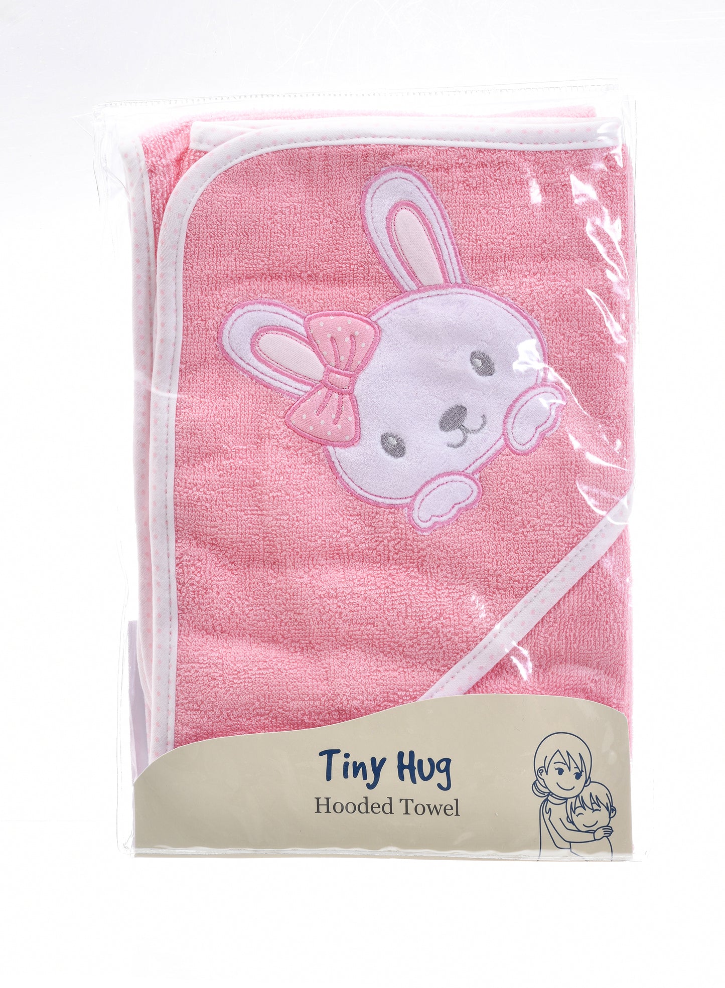 Tiny Hug Adorable Hooded Towel - Pink