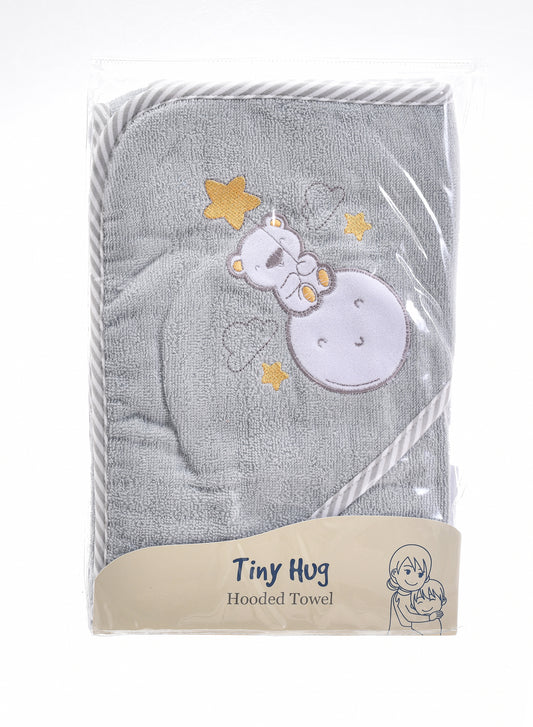 Tiny Hug Adorable Hooded Towel - Grey