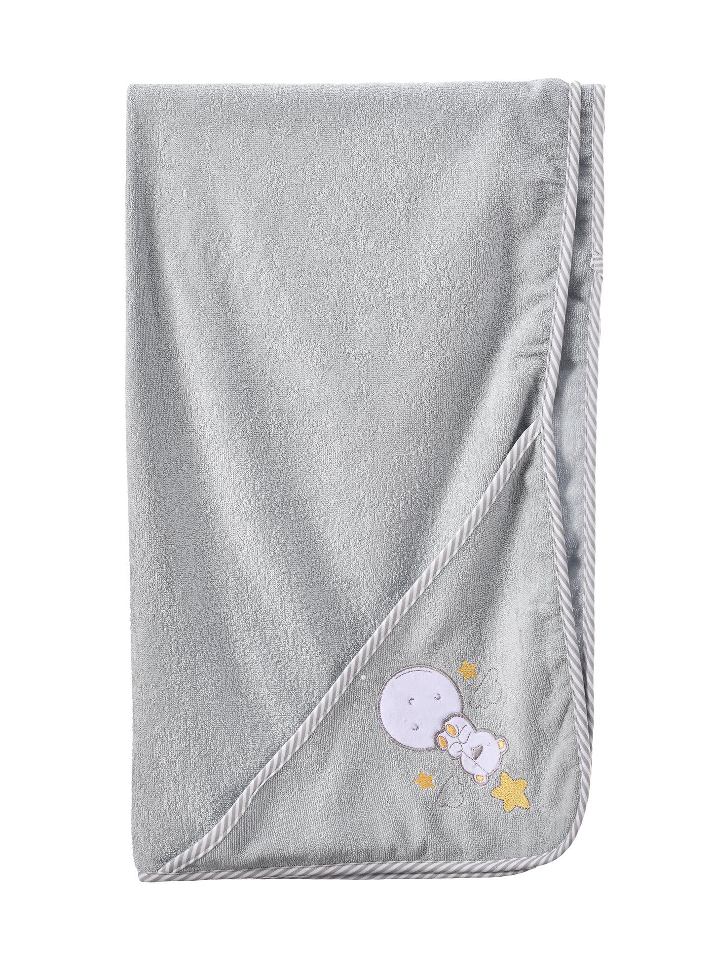 Tiny Hug Adorable Hooded Towel - Grey