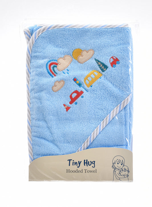 Tiny Hug Adorable Hooded Towel - Blue