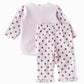 Tiny Hug Baby Girls 2-Piece Cotton Knit Set - Pink & Brown