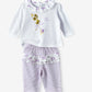 Tiny Hug Baby Girls 2-Piece Cotton Knit Set - White & Purple