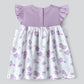 Tiny Hug Soft Knit Cotton Baby Girl Dress - Purple