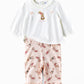 Tiny Hug Baby Girls 2-Piece Cotton Knit Set - White & Pink