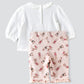 Tiny Hug Baby Girls 2-Piece Cotton Knit Set - White & Pink