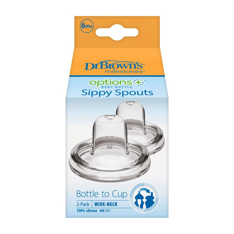 Dr. Brown's Wide Neck Options+ Bottle Sippy Spout - 2-Pack - Laadlee
