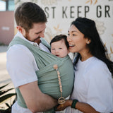 Mushie Silicone Pacifier Clip Luna - Faux Wood