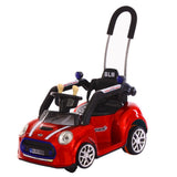 Megastar Kids Ride On 6V Swing & Push Car With Parental Handle Red - Red