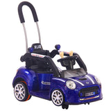 Megastar Kids Ride On 6V Swing & Push Car With Parental Handle Blue - Blue