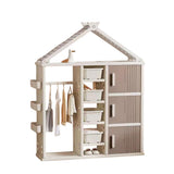 Megastar Mini Wardrobe with Drawers & Hangers - Brown