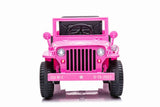 Megastar 2 V Rideon Army Classic Jeep 12V With 2 Seats And Parental Remote Control - Pink