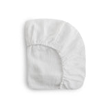 Mushie Crib Sheet Medium White - Laadlee