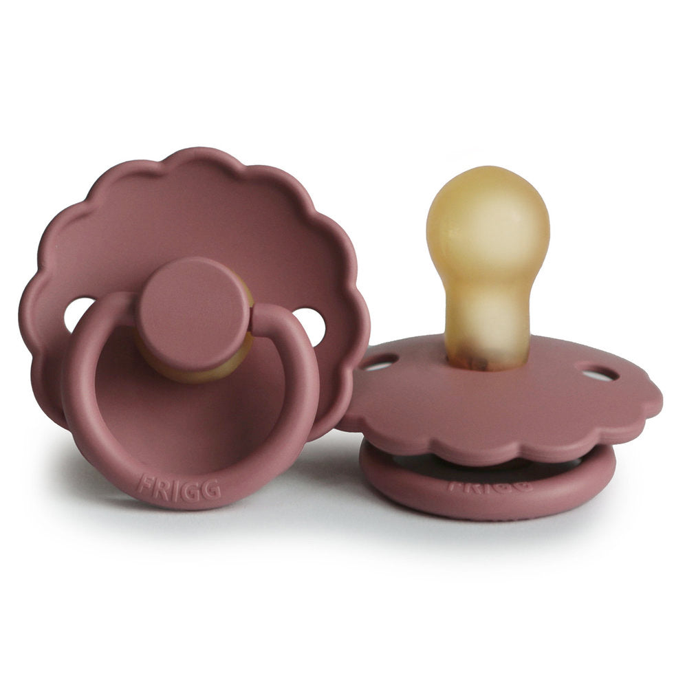 Frigg Daisy Silicone Baby Pacifier 0-6M, 1Pack, Woodchuck - Size 1 - Laadlee