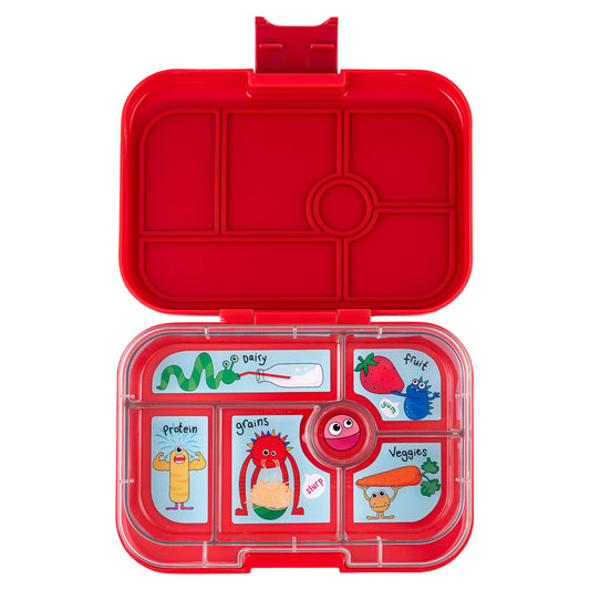 Yumbox Original 6 Compartment Wow Red - Monster