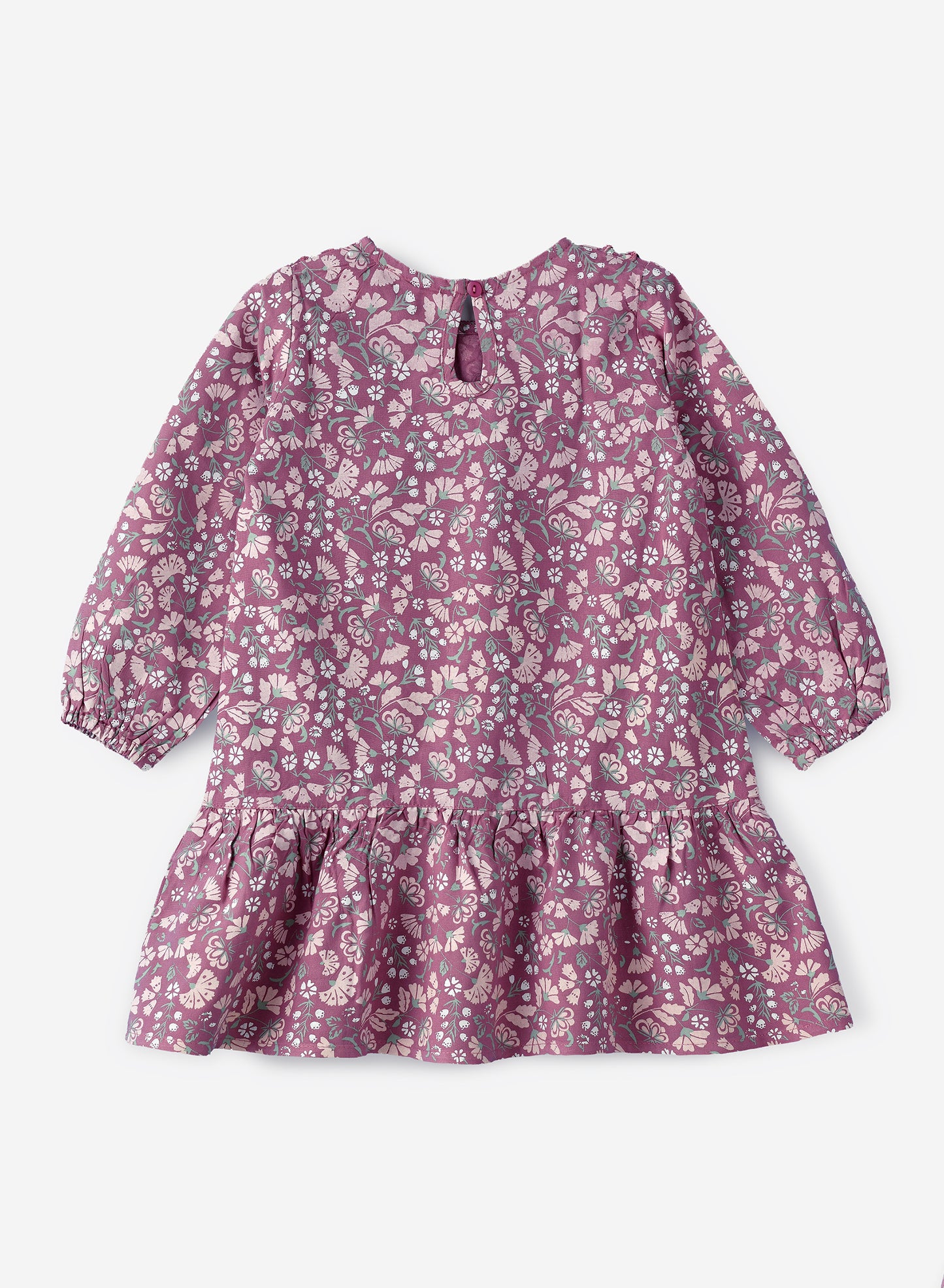 Jelliene Blooming Elegance Girls Viscose Floral Dress