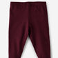 Jelliene Baby Girls Cotton Knit Leggings - Maroon