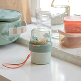 Done By Deer To Go 2-Way Snack Container Small Birdee - Green