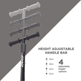 Ziggy 3-Wheel Tilt Scooter With LED light - Black