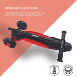 Ziggy 3-Wheel Tilt Scooter With LED light - Red