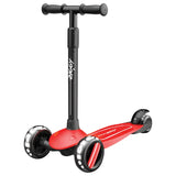 Ziggy 3-Wheel Tilt Scooter With LED light - Red
