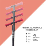 Ziggy 3-Wheel Tilt Scooter With LED light - Red