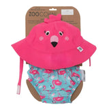 Zoocchini Baby Swim Diaper & Sun Hat Set - Franny the Flamingo