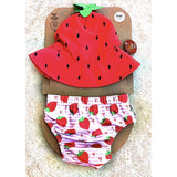 Zoocchini Baby Swim Diaper & Sun Hat Set - Strawberry