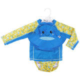 Zoocchini Baby Swim Set -Rash Guard Top, Swim Diaper & Sun Hat - Whale