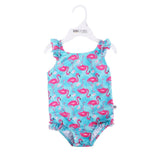 Zoocchini Baby Swimsuit and Hat Set - Flamingo