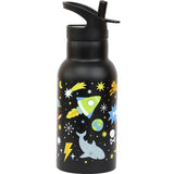 A Little Lovely Company Stainless Steel Water Bottle (350ml) - Galaxy