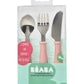 Beaba Stainless Steel Training Cutlery - Old Pink