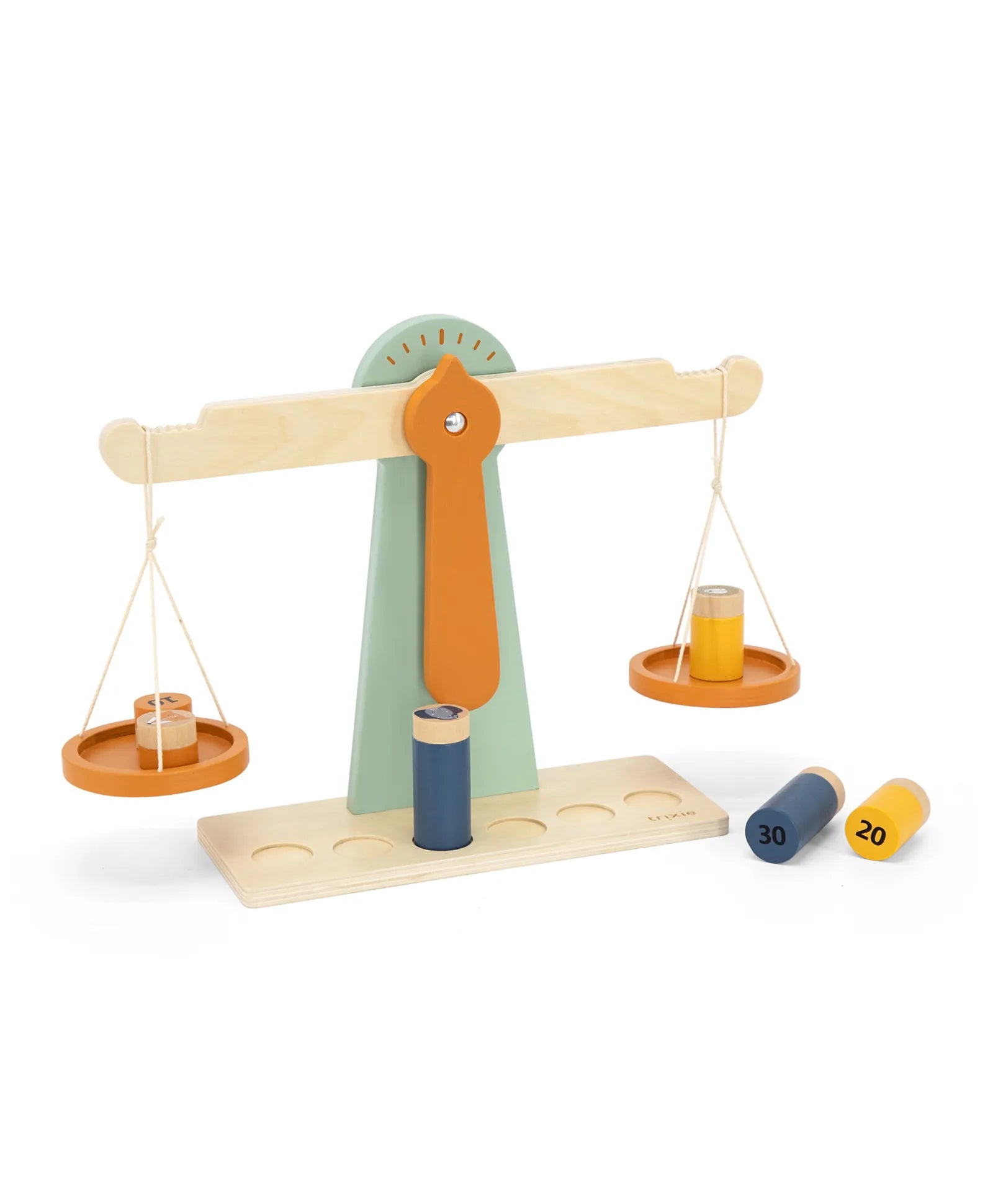 Trixie Wooden Scale With 6 Weights - Laadlee