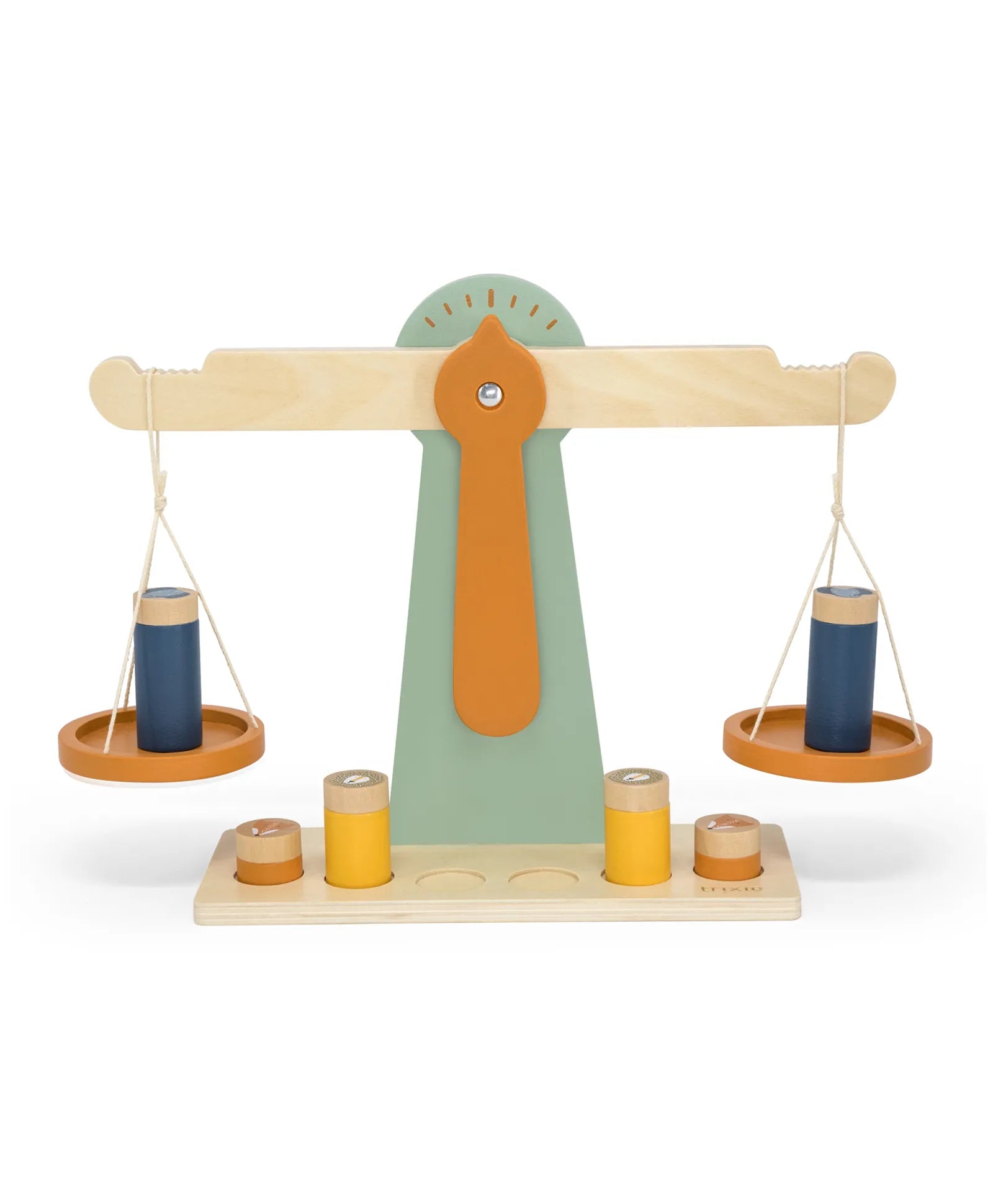 Trixie Wooden Scale With 6 Weights - Laadlee