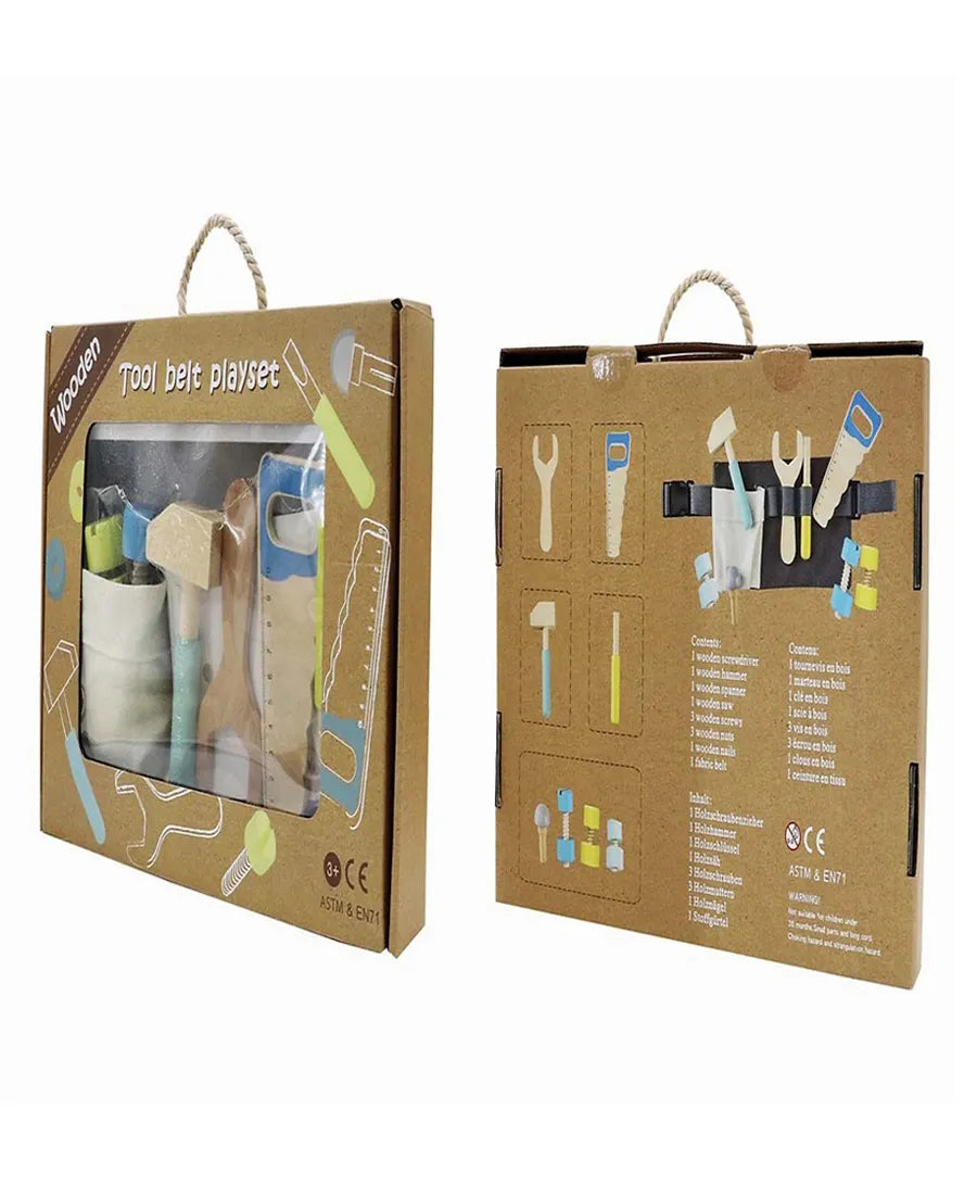 Andreu Toys Wooden Tool Belt Playset - Laadlee