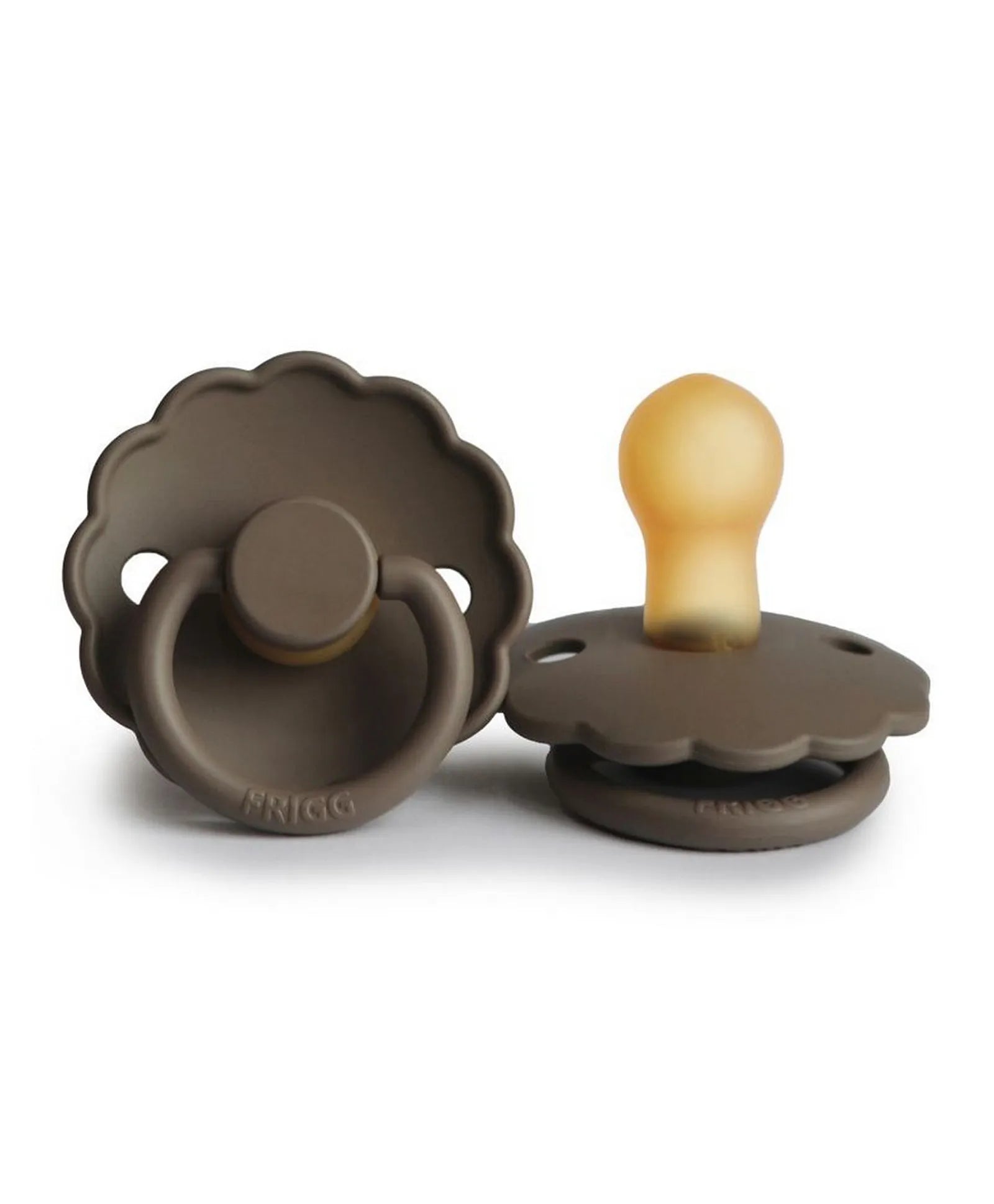 Frigg Daisy Latex Baby Pacifier 6M-18M, 1Pack, Portobello - Size 2 - Laadlee