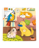 Viga Wooden Knob  Puzzle - Pets