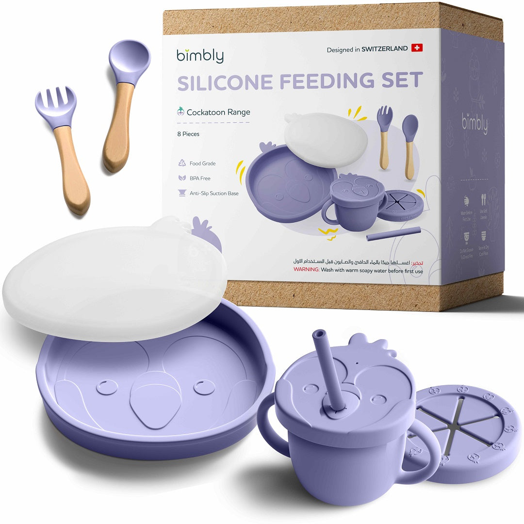 Bimbly 8-in-1 Baby Feeding Set - Purple