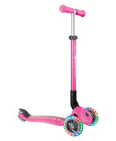 Globber Primo Foldable Fantasy Lights - Neon Pink & Flowers