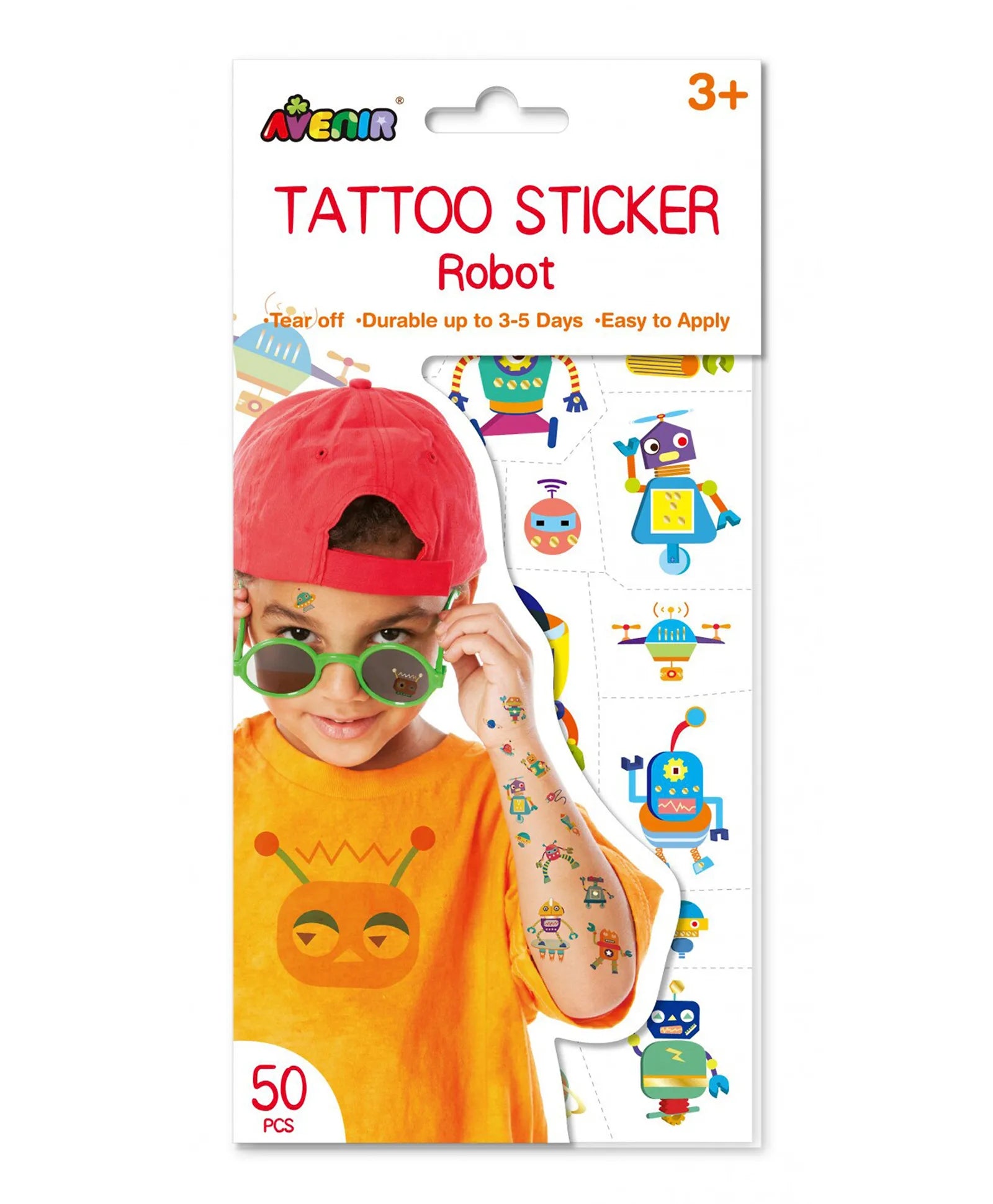 Avenir Tattoo Sticker - Robot - 50pc - Laadlee