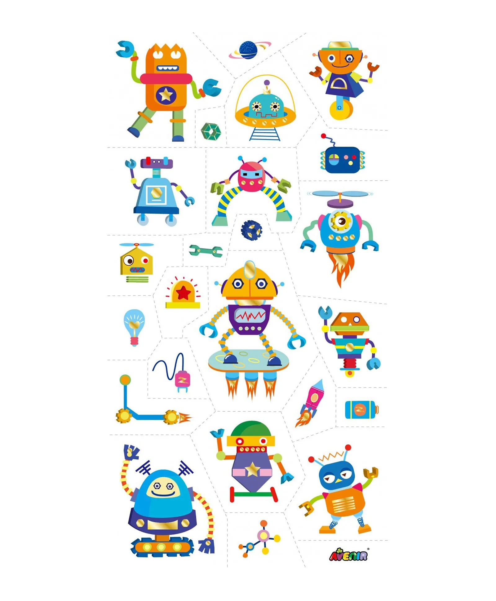 Avenir Tattoo Sticker - Robot - 50pc - Laadlee