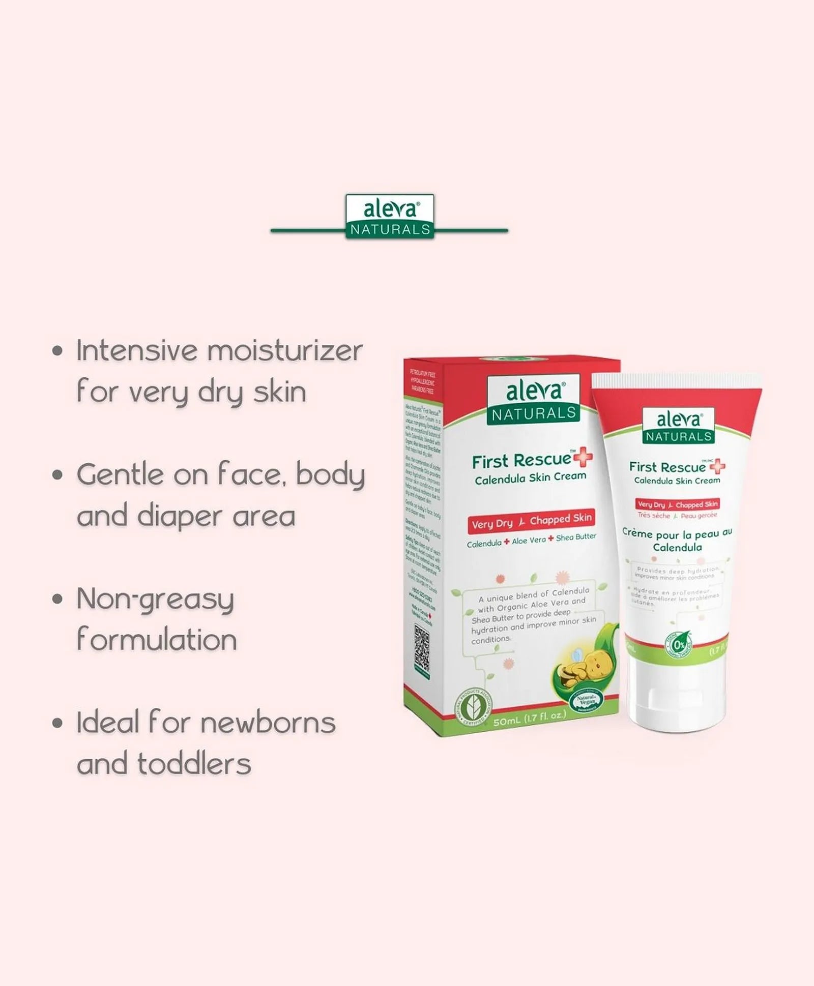 Aleva Naturals First Rescue Calendula + Skin Cream - 50ml - Laadlee