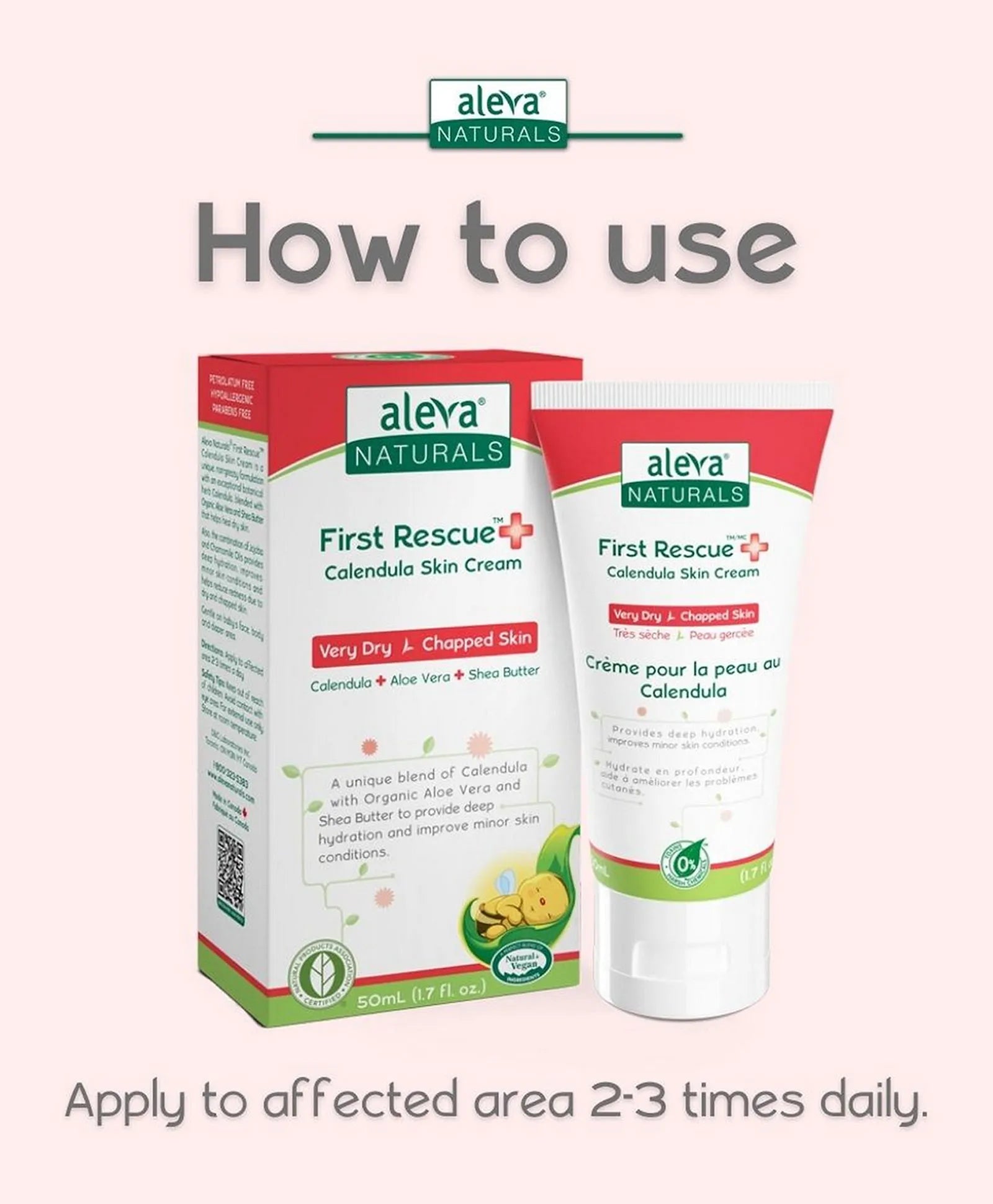 Aleva Naturals First Rescue Calendula + Skin Cream - 50ml - Laadlee