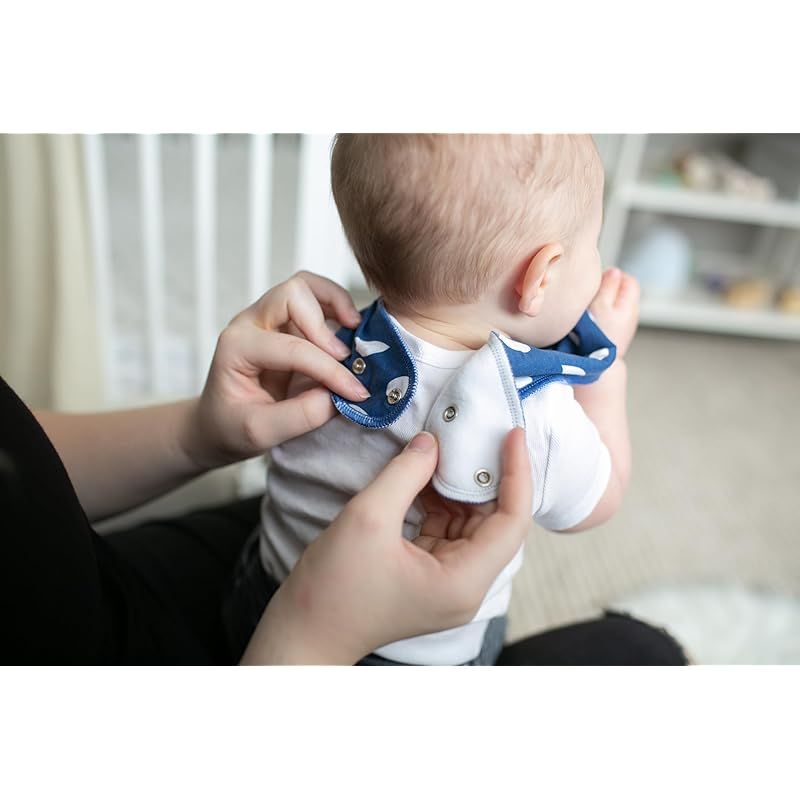 Dr. Brown's Bandana Bib with Teether - Dinosaurs/Blue Drops - Pack of 2 - Laadlee