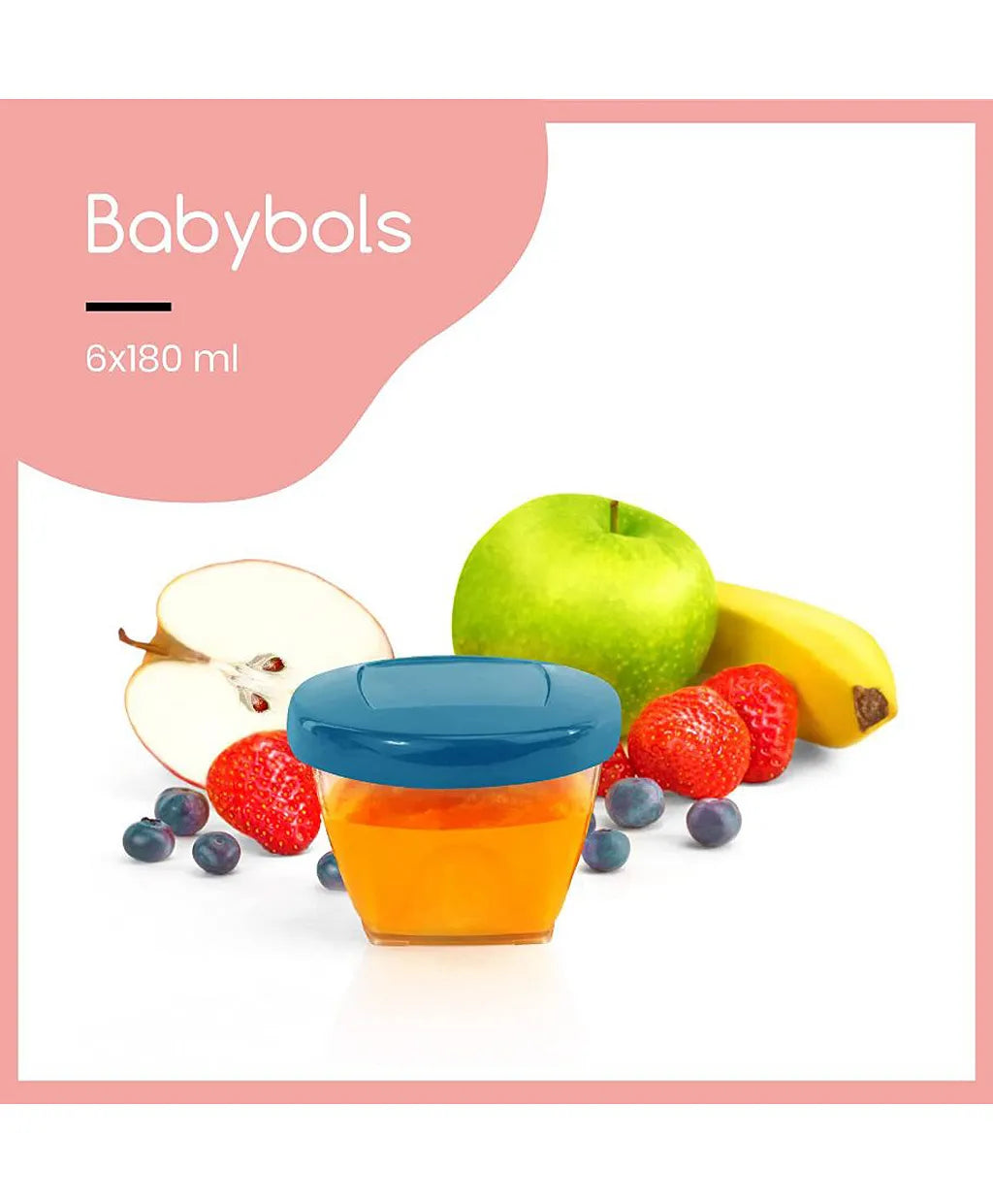 Babymoov Babybols Airtight Food Storage Containers 180ml - Pack of 6